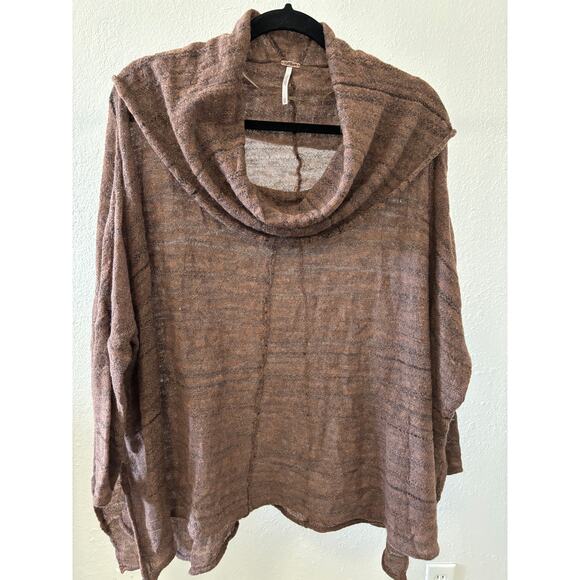 Free People Oversized Sweater Poncho Style Womens Size XS Wool Blend Boho - Picture 1 of 3